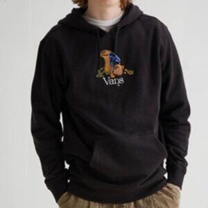 Vans Black Hoodie w/ Embroidered Mushroom Graphic - Sz S